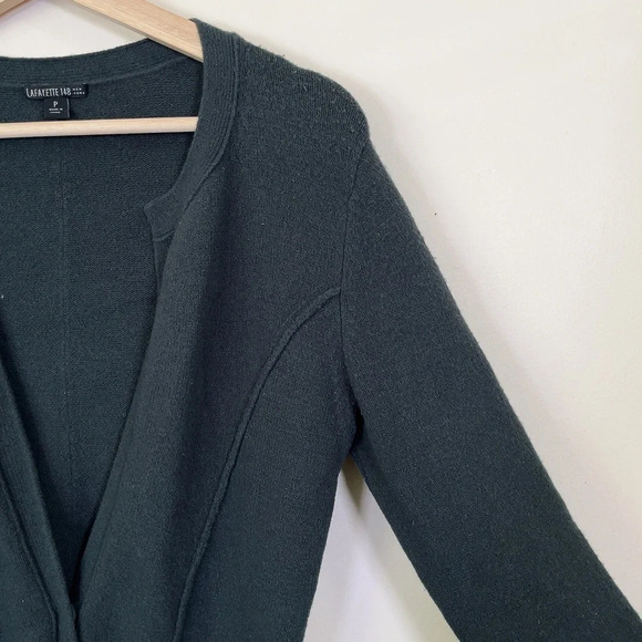 Lafayette 148 New York Dark Green Belted Cardigan - Picture 4 of 13